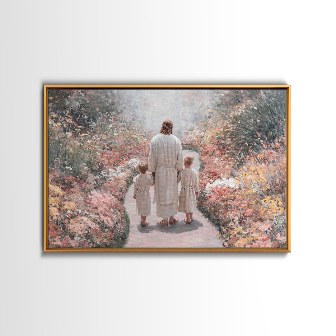 Walk Of Innocence | Framed Canvas Print | Christian Wall Art | Christian Art Canvas | Christian Art | Christian Gift