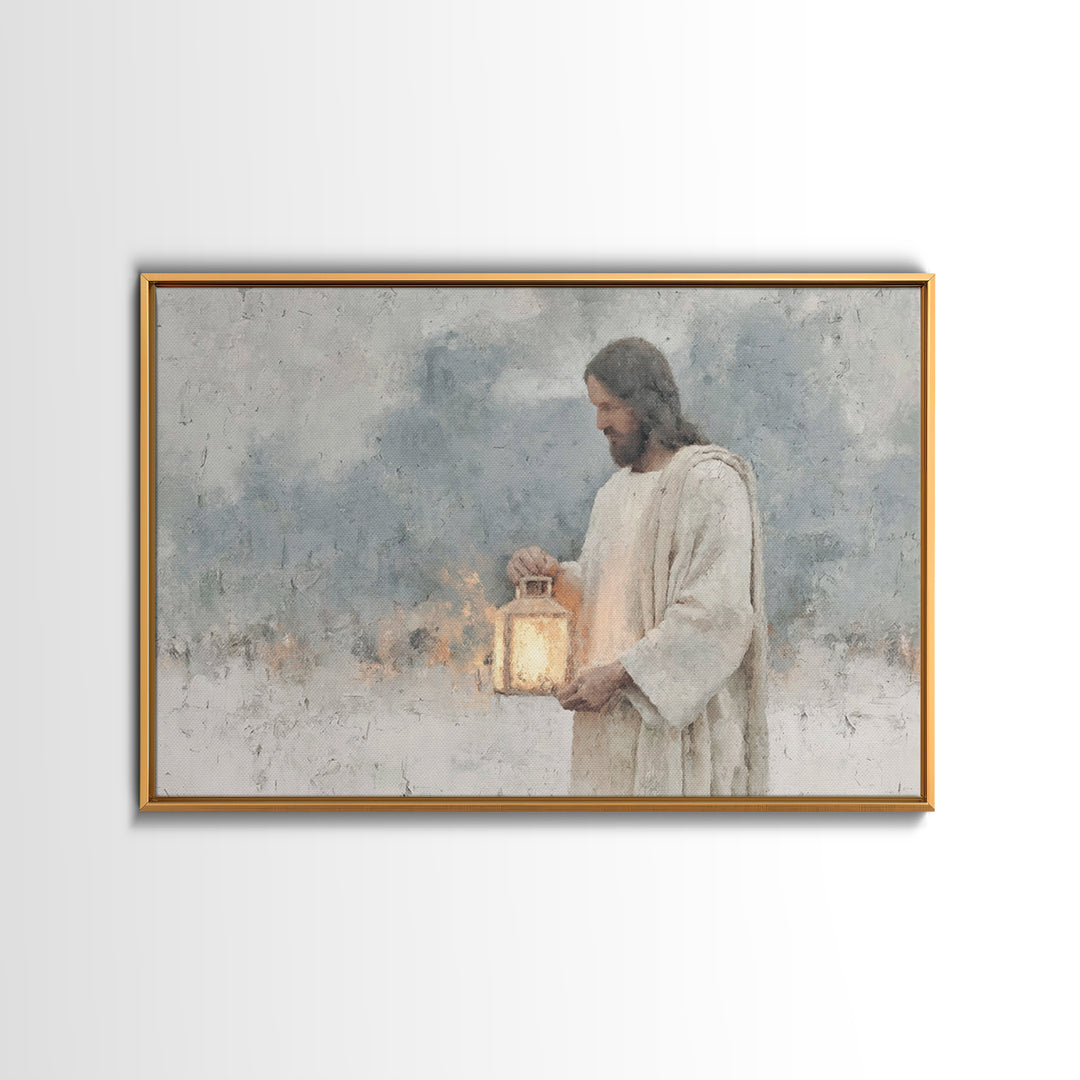 Winter Guiding Star – Framed Canvas Print – Christian Wall Art – Jesus Painting – Christian Art Canvas – Christmas Art Prints – Christian G