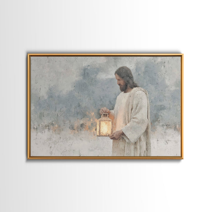 Winter Guiding Star – Framed Canvas Print – Christian Wall Art – Jesus Painting – Christian Art Canvas – Christmas Art Prints – Christian G