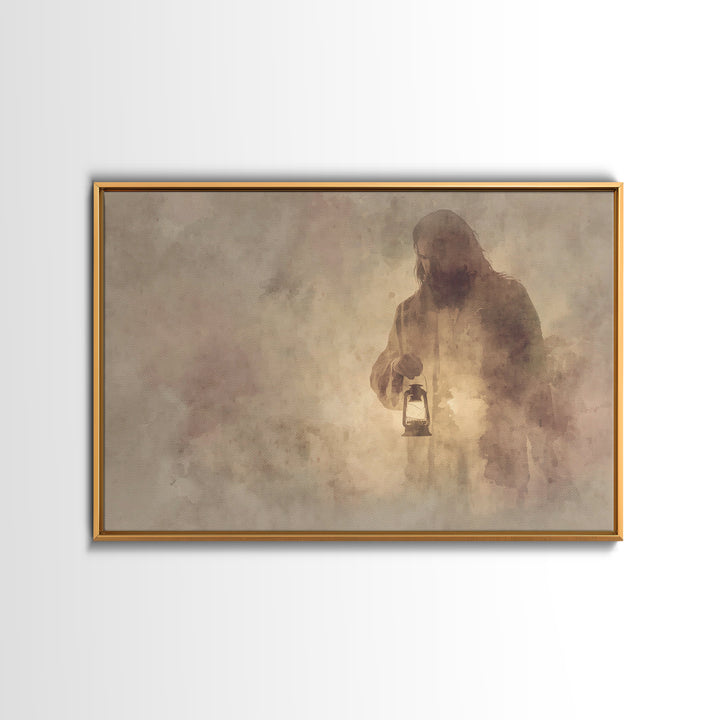 Light Of Mercy, Framed Canvas Print, Christian Art Canvas, Jesus Painting, Christian Wall Art, Moody Christian Art, Christian Gift Ideas
