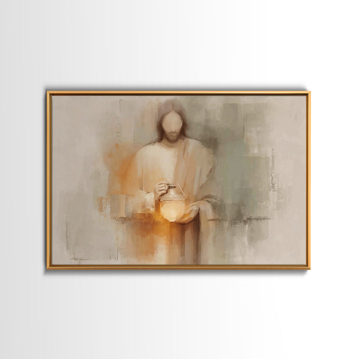 Radiant Hope | Framed Canvas Print | Christian Art Canvas | Jesus Painting | Christian Wall Art | Modern Christian Art | Christian Art Gift
