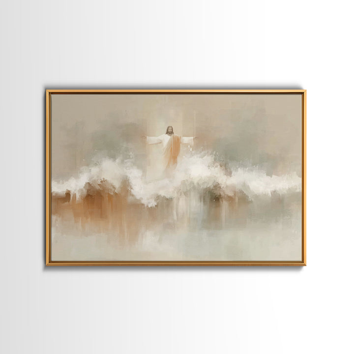 Heaven’s Horizon – Framed Canvas Print – Christian Wall Art – Modern Jesus Art – Christian Art Canvas – Christian Decoration – Large Christ