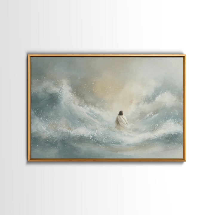 Promise Of Light – Framed Canvas Print – Christian Art Canvas – Modern Christian Painting – Jesus Wall Art – Christian Christmas Art – Subt