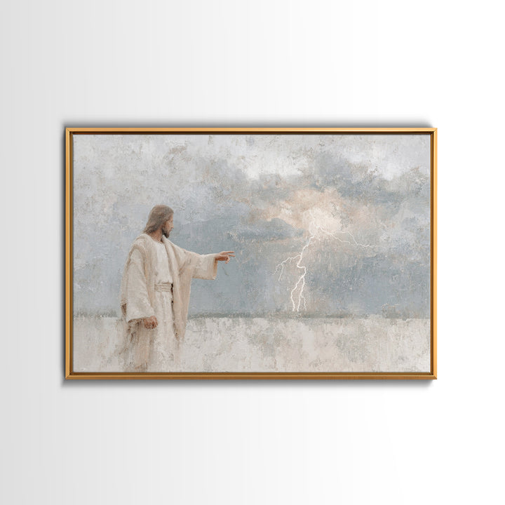 Heaven’s Command, Framed Canvas Print, Christian Art Painting, Jesus Painting, Christian Art Canvas, Modern Christian Art, Christian Decor