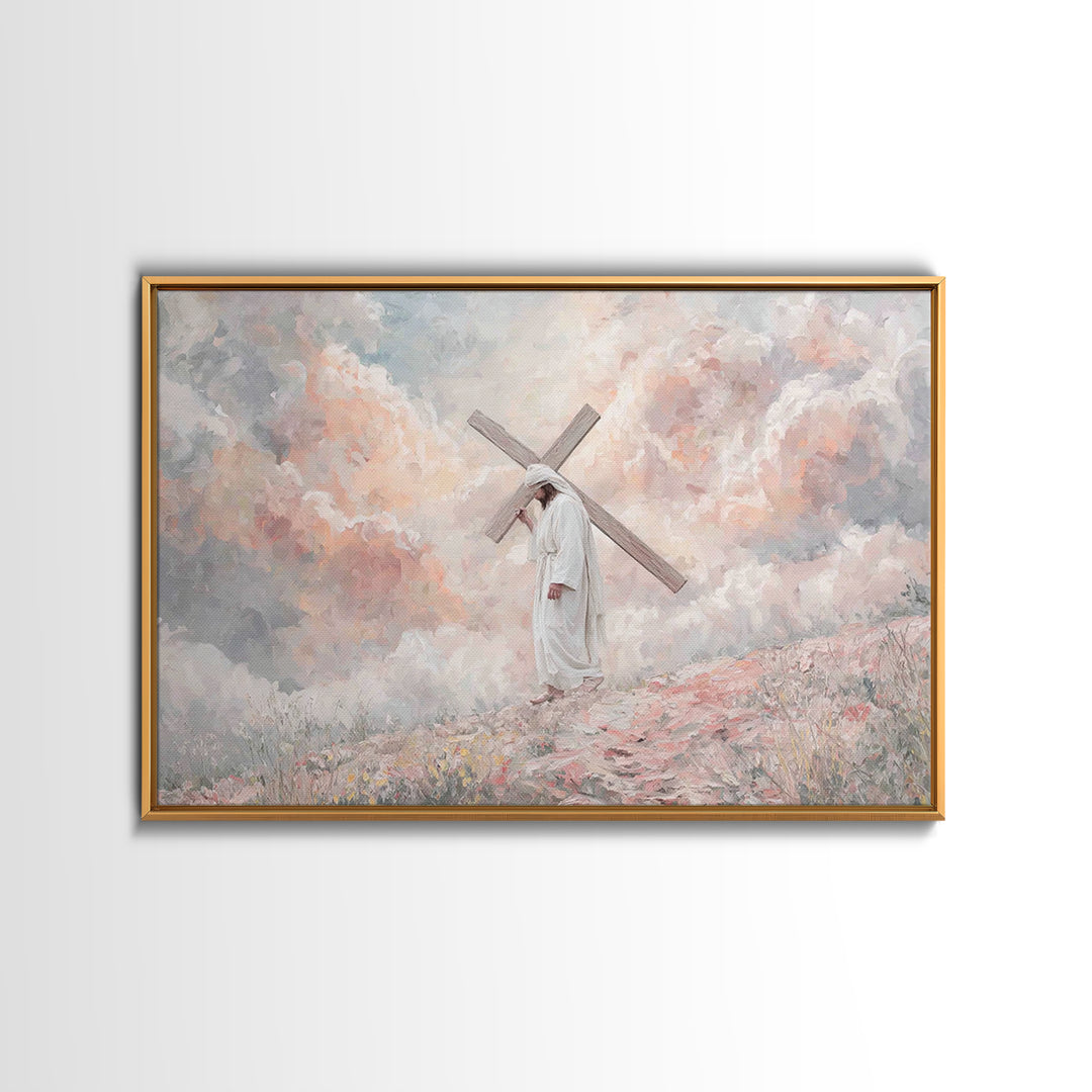 Path Of Mercy – Framed Canvas Print – Christian Wall Art – Jesus Painting – Christian Art Canvas – Large Christian Art – Christian Decor