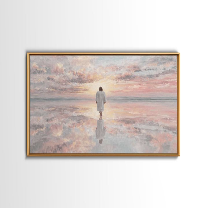 Heaven’s Gentle Horizon | Framed Canvas Print | Christian Art Canvas | Jesus Painting | Christian Wall Art | Modern Christian Painting | Ch