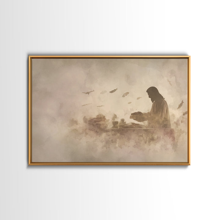 Heavenly Provision – Framed Canvas Print – Christian Wall Art – Christian Art Canvas – Jesus Painting – Moody Christian Art – Christian Art