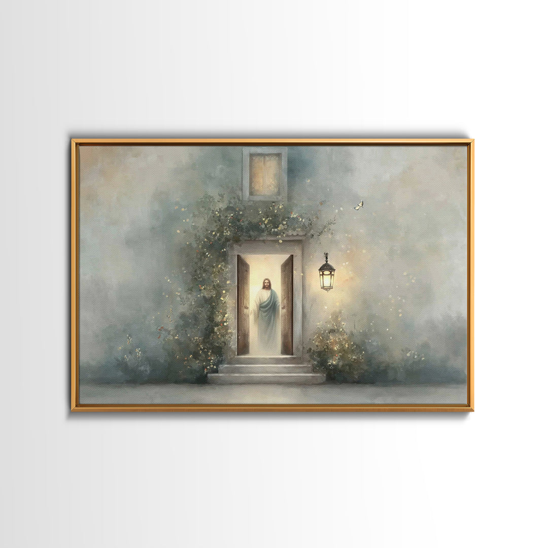 Radiant Invitation - Framed Canvas Print - Christian Art Canvas - Christian Wall Art - Jesus Painting - Minimalist Christian Art
