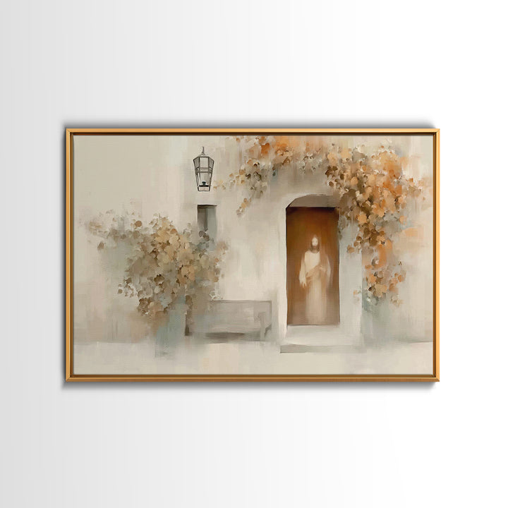 Silent Arrival - Framed Canvas Print - Christian Wall Art - Subtle Christian Art - Jesus Painting - Christian Art Canvas
