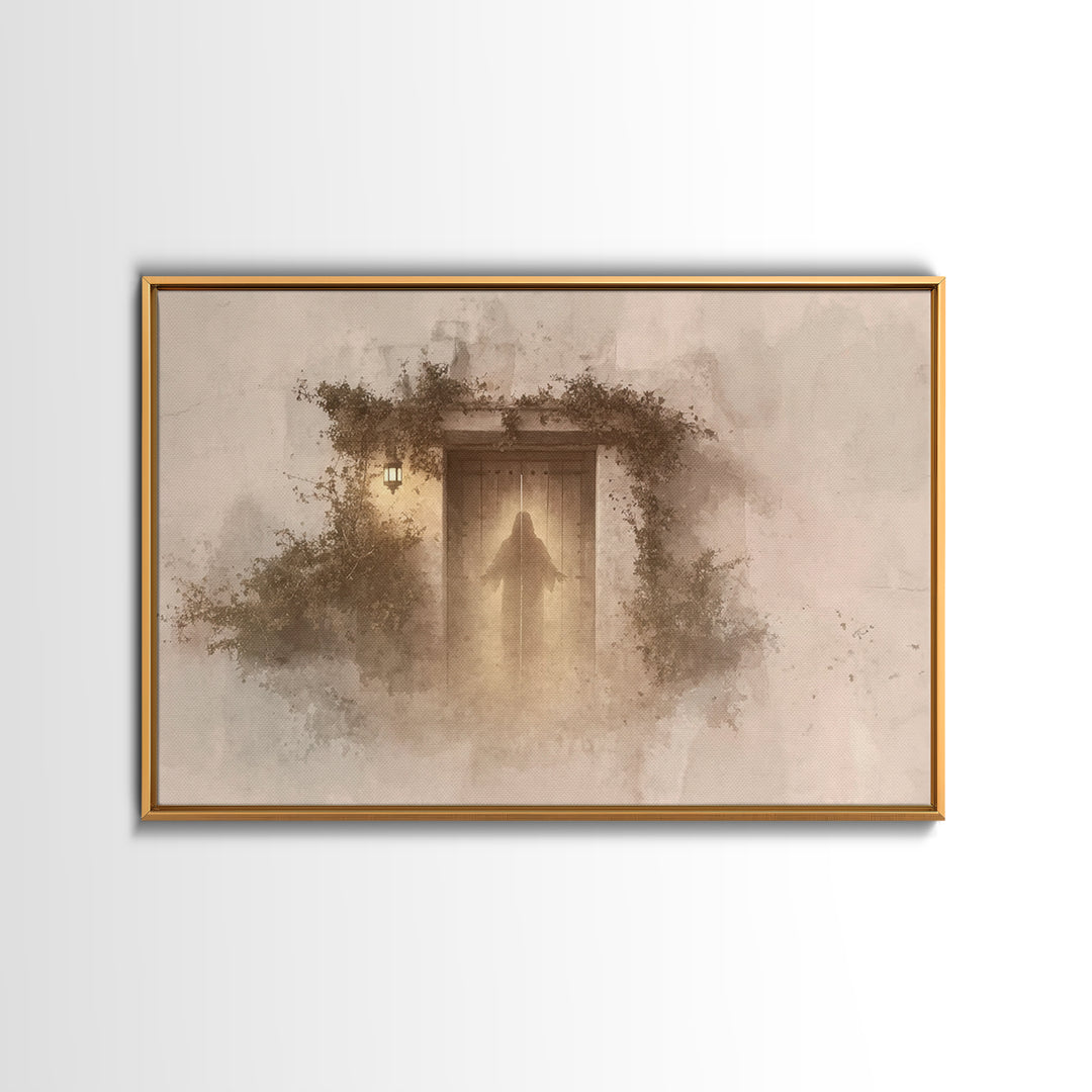 Glowing Promise - Framed Canvas Print - Christian Art Canvas - Christian Wall Art - Jesus Painting - Modern Christian Art