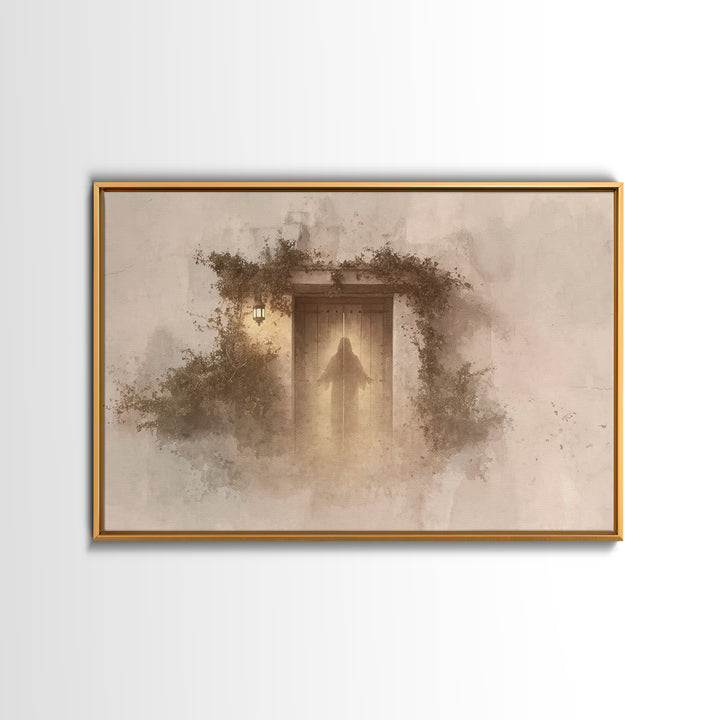 Glowing Promise - Framed Canvas Print - Christian Art Canvas - Christian Wall Art - Jesus Painting - Modern Christian Art