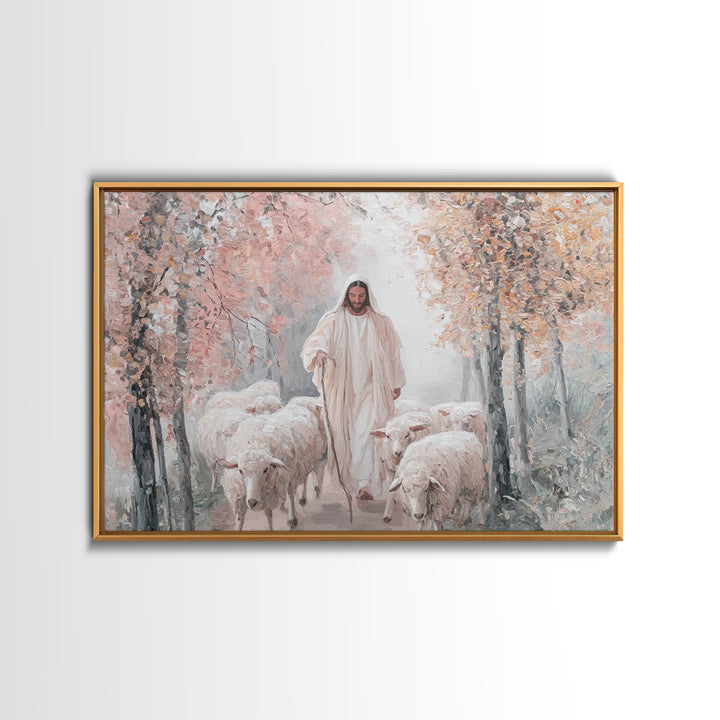 Shepherd Of Peace – Framed Canvas Print – Christian Wall Art – Jesus Painting – Christian Art Canvas – Large Christian Art