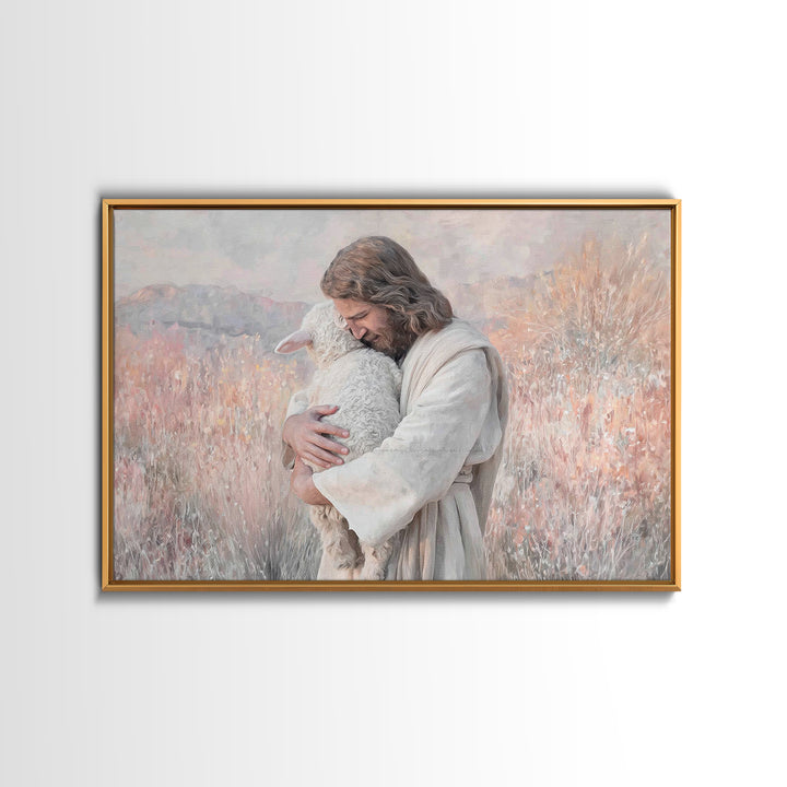 Shepherd Of Mercy – Framed Canvas Print – Christian Wall Art – Jesus Painting – Christian Art Canvas – Christmas Art – Christian Decor – Ch