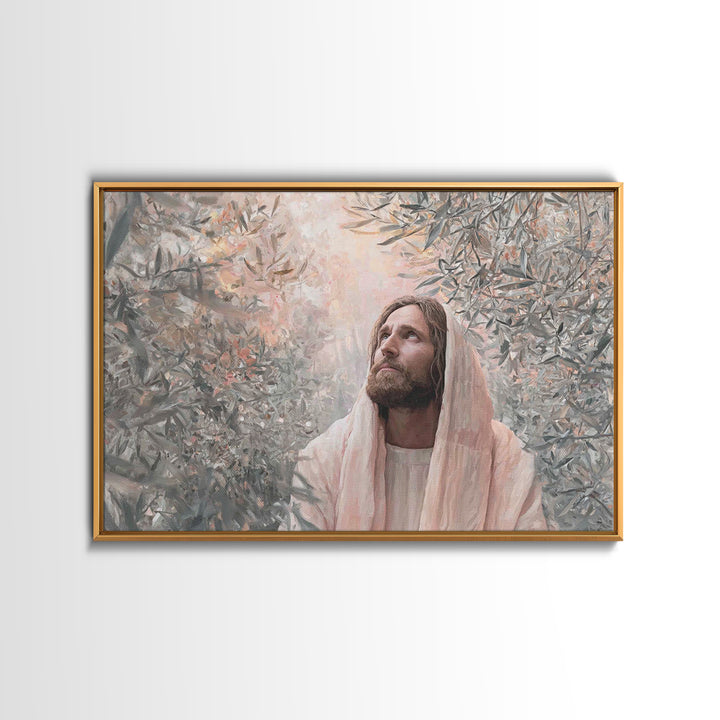 Garden Of Hope | Framed Canvas Print | Christian Art | Jesus Painting | Christian Art Canvas | Christian Wall Art | Christian Christmas Art