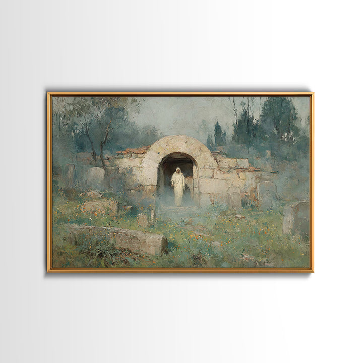 Awakening Garden Light, Framed Canvas Print, Christian Art Canvas, Christian Wall Art, Easter Art, Christian Decor, Jesus Painting, Christi
