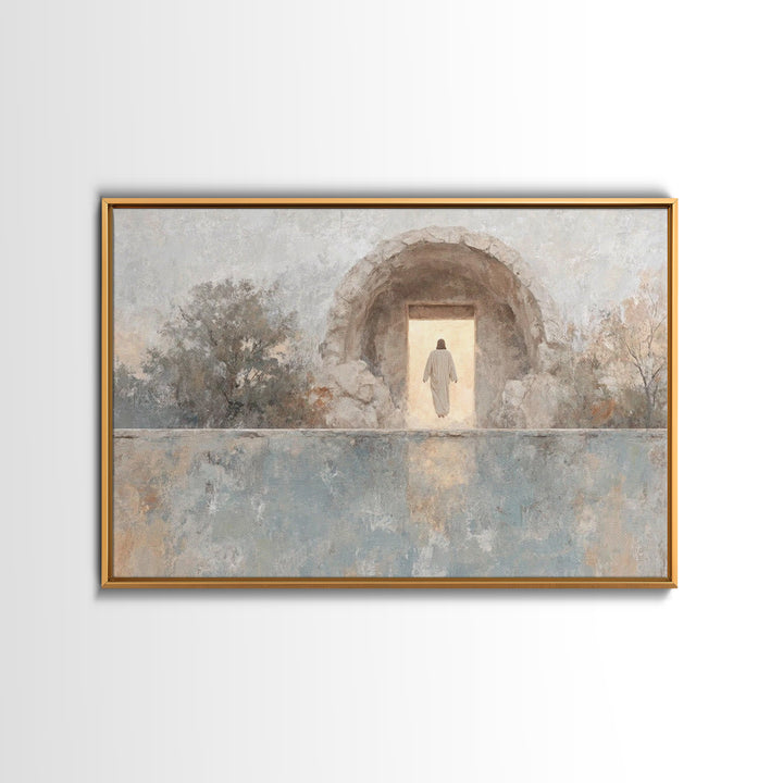 Ascension Of Dawn – Framed Canvas Print – Christian Art Canvas – Christian Wall Art – Jesus Painting – Easter Art – Christian Decor – Chris