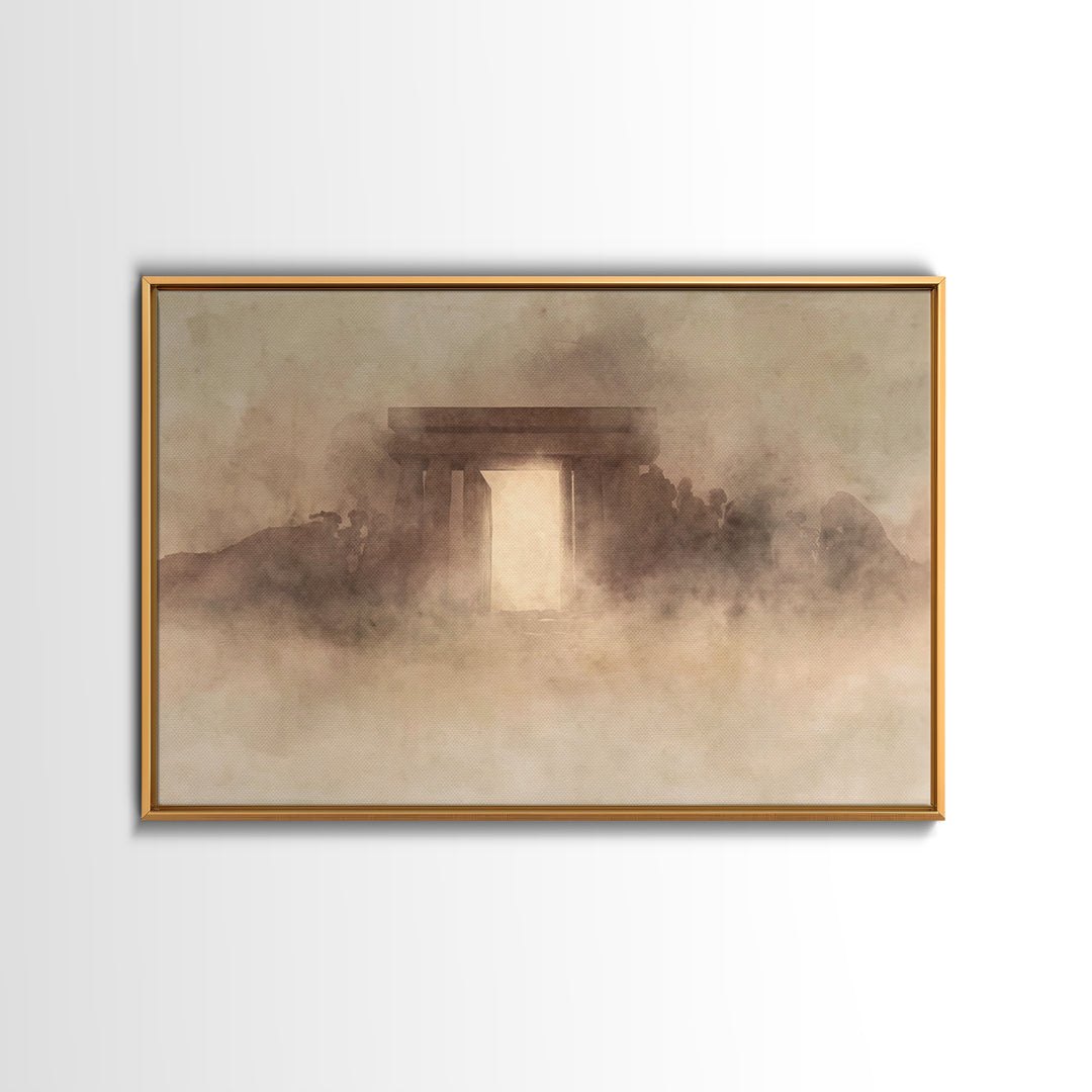 Sacred Dawn - Framed Canvas Print - Christian Wall Art - Jesus Painting - Christian Art Canvas - Christmas Art - Christian Decorations