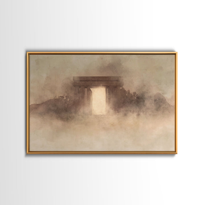 Sacred Dawn - Framed Canvas Print - Christian Wall Art - Jesus Painting - Christian Art Canvas - Christmas Art - Christian Decorations