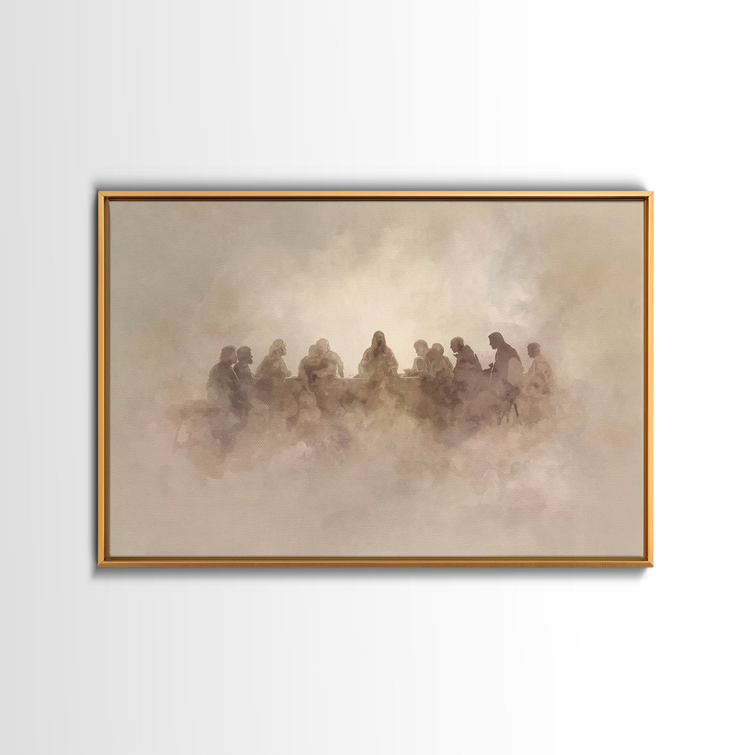 Mystic Supper - Framed Canvas Print - Christian Art Canvas - Jesus Painting - Christian Wall Art - Subtle Christian Art - Christian Christm