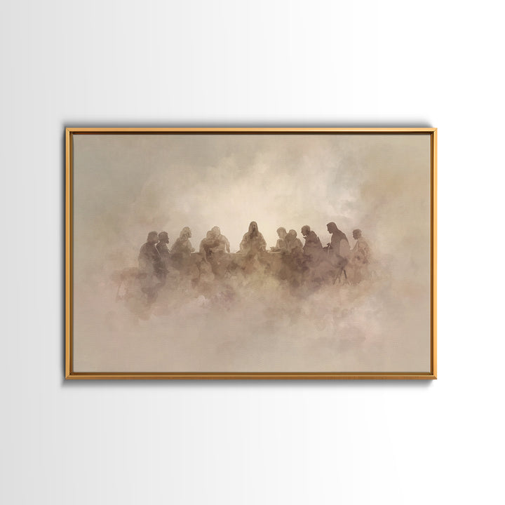 Mystic Supper - Framed Canvas Print - Christian Art Canvas - Jesus Painting - Christian Wall Art - Subtle Christian Art - Christian Christm