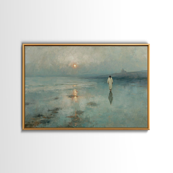 Dawn of Faith – Framed Canvas Print – Jesus Painting – Christian Wall Art – Christian Art Canvas – Subtle Christian Art – Christian Paintin