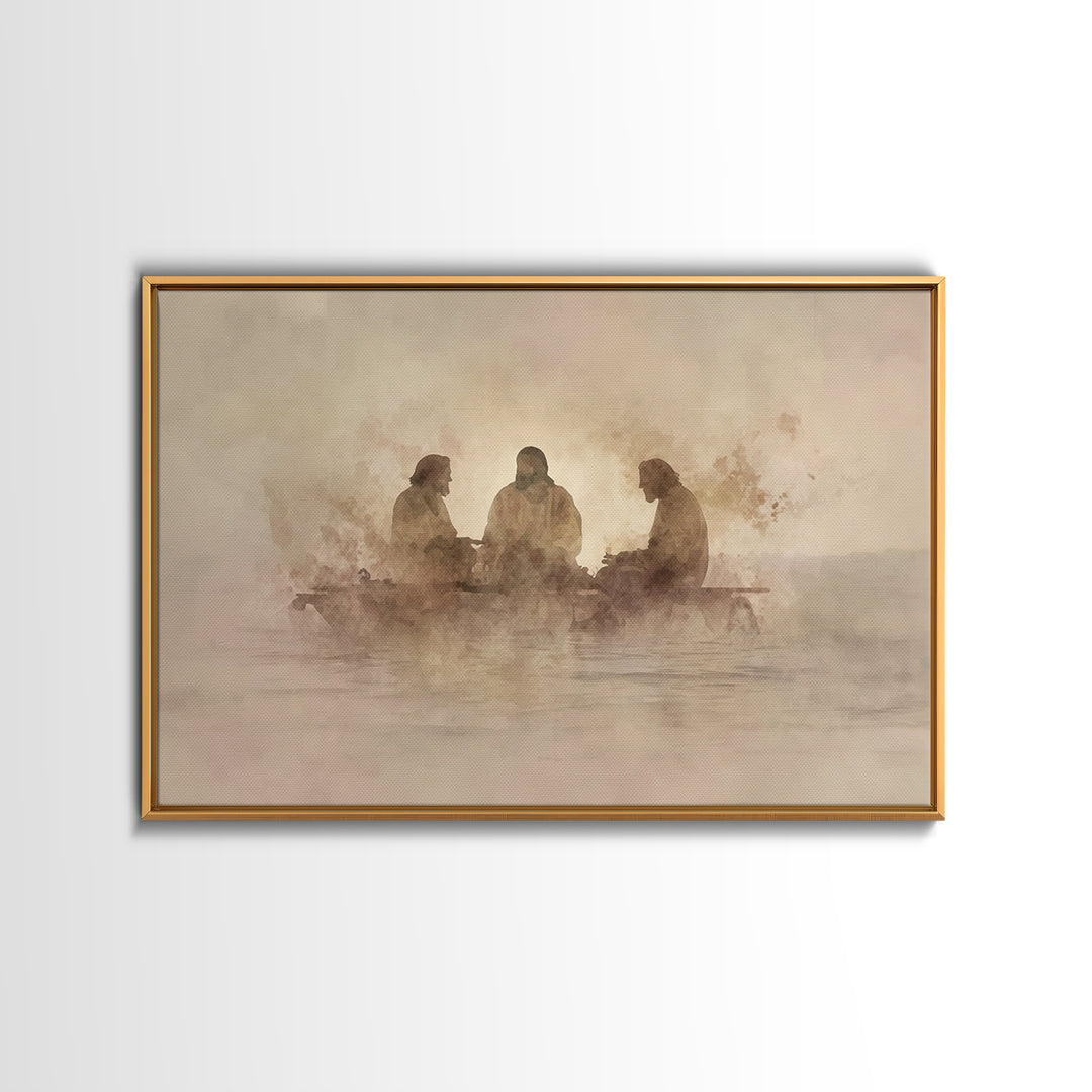 Sacred Morning Light – Framed Canvas Print – Christian Art Canvas – Jesus Painting – Christmas Art Prints – Christian Wall Art – Christian