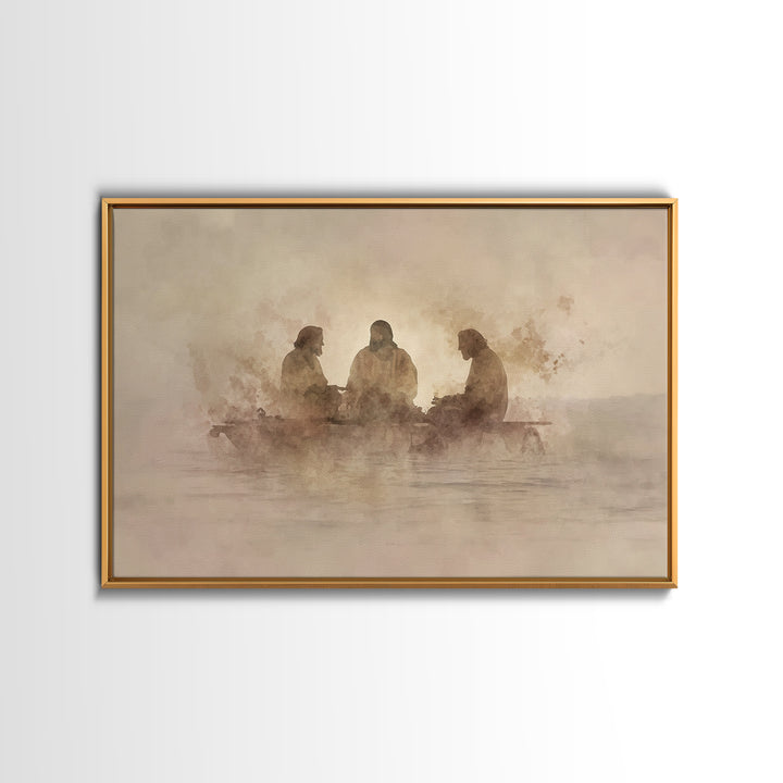 Sacred Morning Light – Framed Canvas Print – Christian Art Canvas – Jesus Painting – Christmas Art Prints – Christian Wall Art – Christian