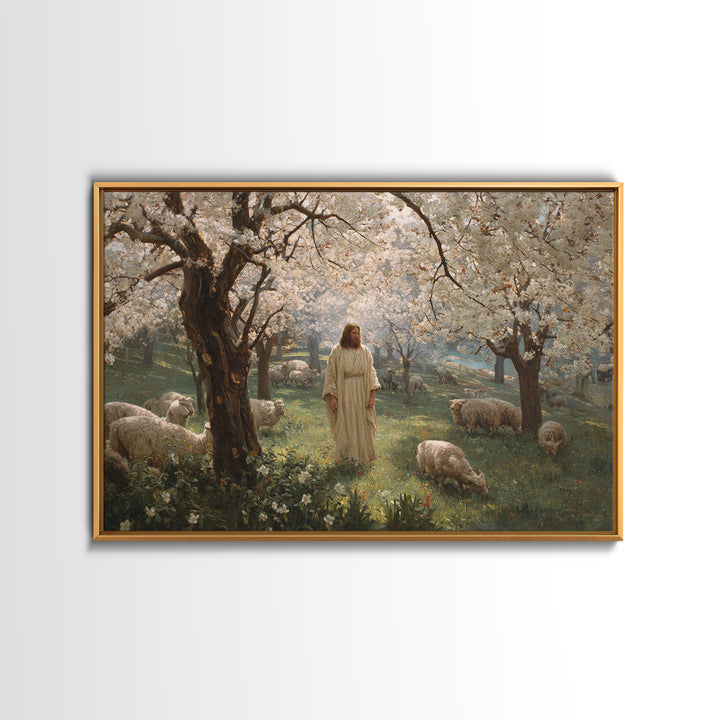 Quiet Fellowship – Framed Canvas Print – Christian Wall Art – Christian Art Canvas – Jesus Painting – Christmas Wall Art – Christian Gift