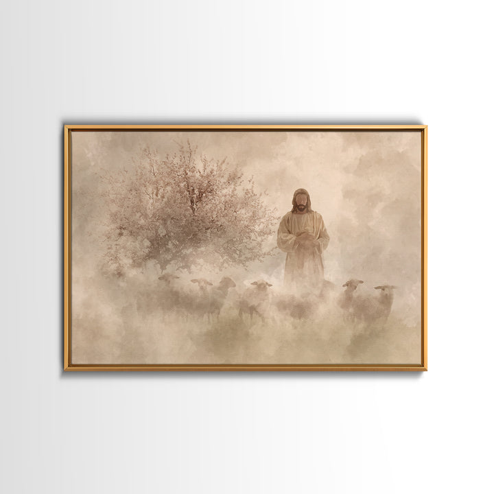 Garden Of Hope – Framed Canvas Print – Christian Art – Jesus Painting – Christian Art Canvas – Christmas Art Framed – Christian Decorations