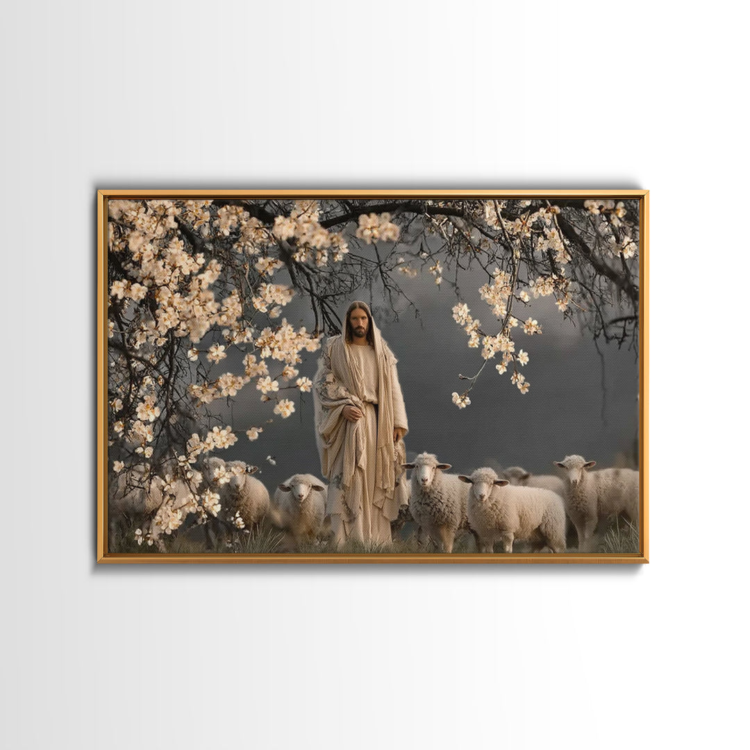 Heavenly Orchard – Framed Canvas Print – Christian Art Canvas – Christian Wall Art – Jesus Painting – Large Christian Art – Christian Chris