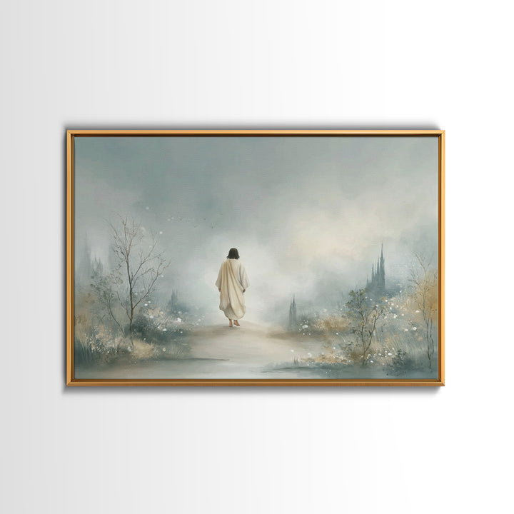 Kingdom Journey – Framed Canvas Print – Christian Art Canvas – Jesus Painting – Christian Wall Art – Christian Christmas Art