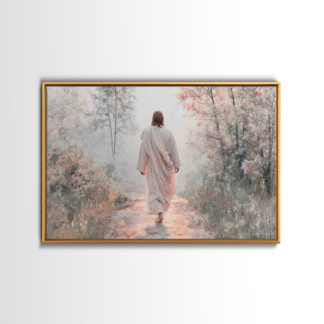 Blossoms Of Faith | Framed Canvas Print | Christian Art Canvas | Jesus Painting | Christian Wall Art | Christian Gift Ideas