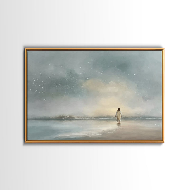 Celestial Grace | Framed Canvas Print | Christian Art Work | Jesus Painting | Christian Art Canvas | Christian Gift Ideas | Modern Christia