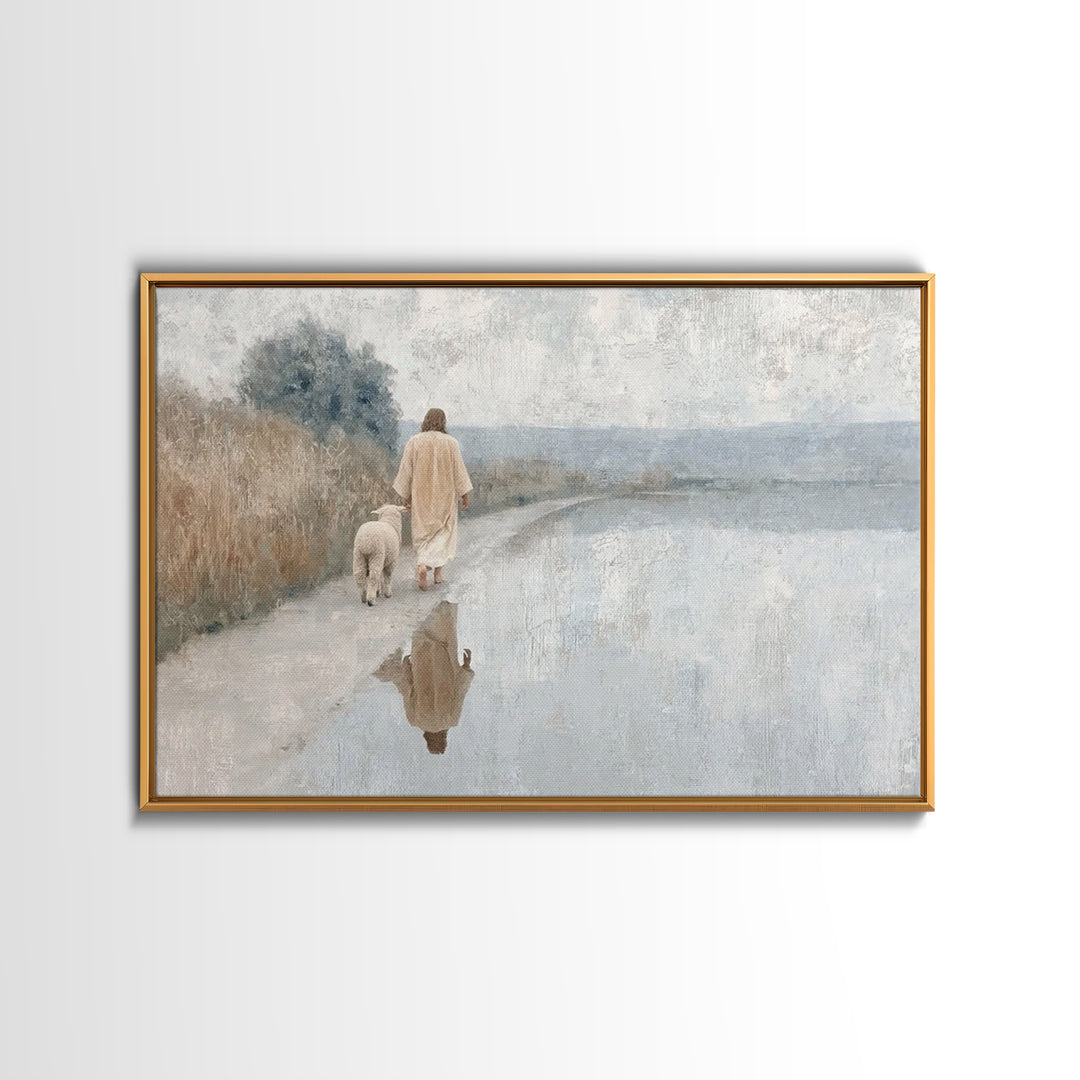 Radiant Hope Path, Framed Canvas Print, Christian Art Canvas, Christian Wall Art, Jesus Painting, Modern Christian Art