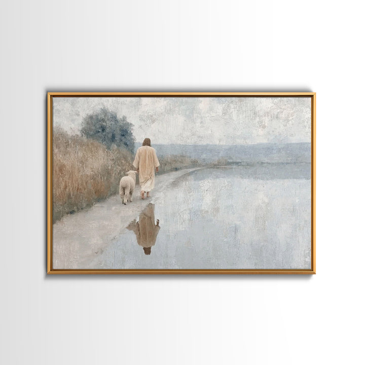 Radiant Hope Path, Framed Canvas Print, Christian Art Canvas, Christian Wall Art, Jesus Painting, Modern Christian Art