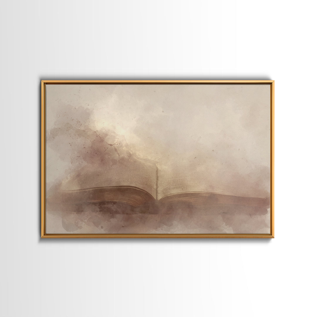 Word Of Peace – Framed Canvas Print – Christian Wall Art – Christian Art Canvas – Christian Painting – Minimalist Christian Art – Christian