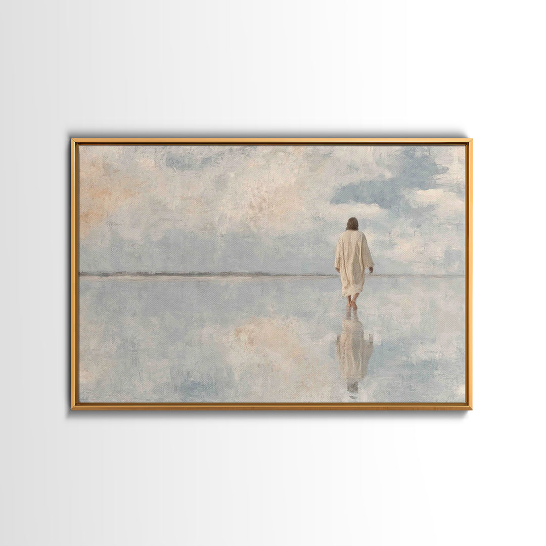Calm Redeemer – Framed Canvas Print – Christian Art Canvas – Jesus Painting – Christian Wall Art – Modern Christian Painting – Christian Gi