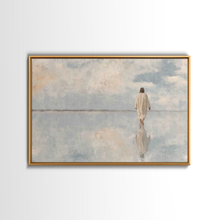 Calm Redeemer – Framed Canvas Print – Christian Art Canvas – Jesus Painting – Christian Wall Art – Modern Christian Painting – Christian Gi