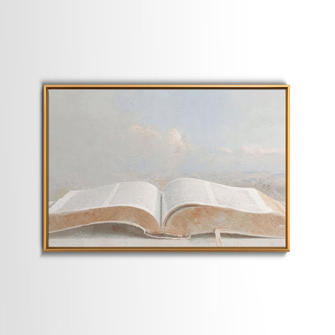 Heavenly Scripture – Framed Canvas Print – Christian Art Canvas – Christian Wall Art – Christian Painting – Christian Art Print – Christian