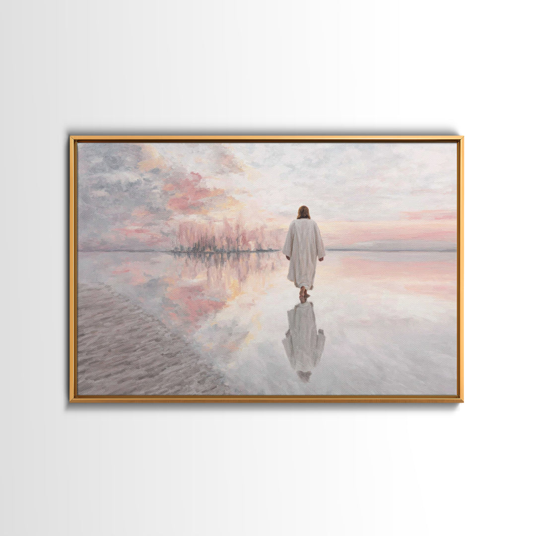 Dawn of Redemption | Framed Canvas Print | Jesus Painting | Christian Art Canvas | Christian Wall Art | White Christmas Art | Christian Chr