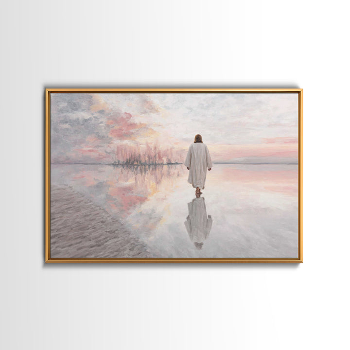 Dawn of Redemption | Framed Canvas Print | Jesus Painting | Christian Art Canvas | Christian Wall Art | White Christmas Art | Christian Chr