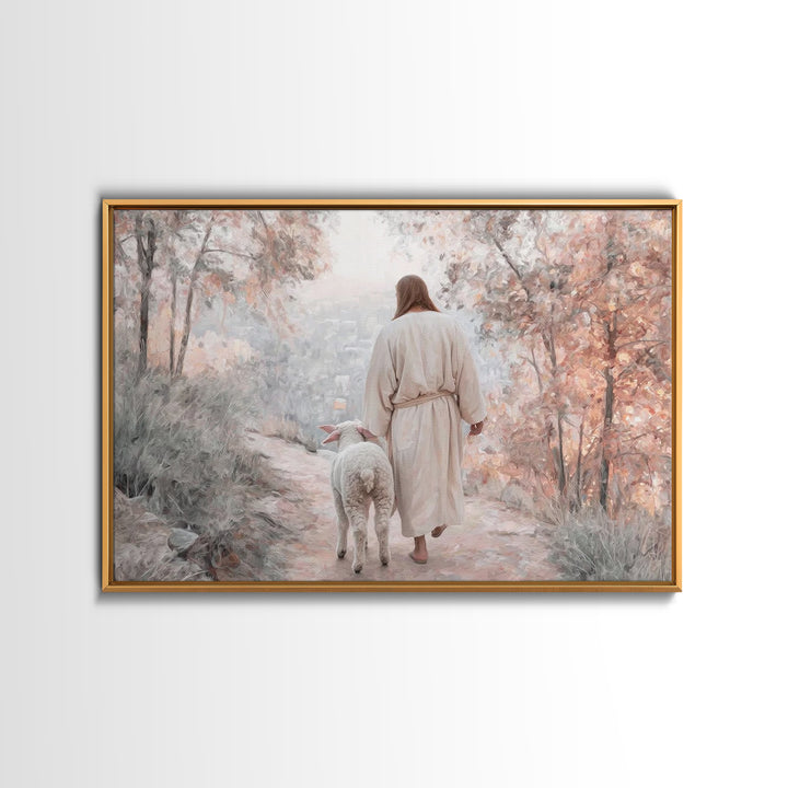 Autumn Grace | Framed Canvas Print | Christian Art Canvas | Jesus Painting | Christian Wall Art | Unique Christian Art | Christian Christma