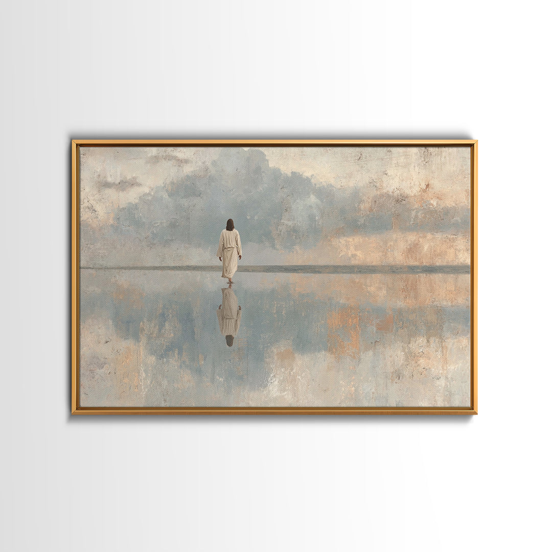 Horizon Of Peace | Framed Canvas Print | Christian Art Canvas | Jesus Painting | Modern Christian Art | Large Christian Painting | Christia
