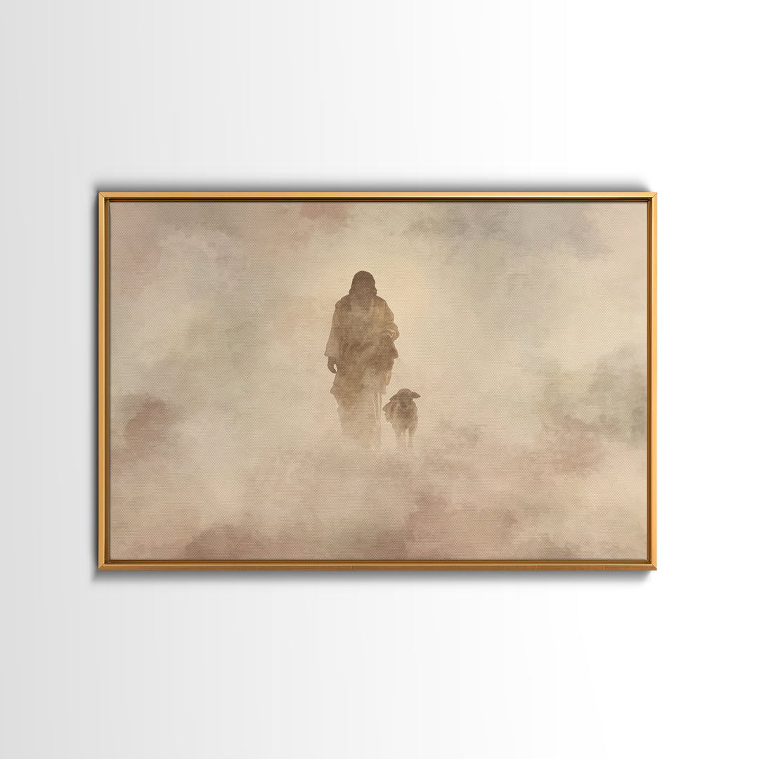 Mists Of Comfort – Framed Canvas Print – Christian Art Painting – Jesus Wall Art – Moody Christian Art – Christian Art Canvas – Large Chris