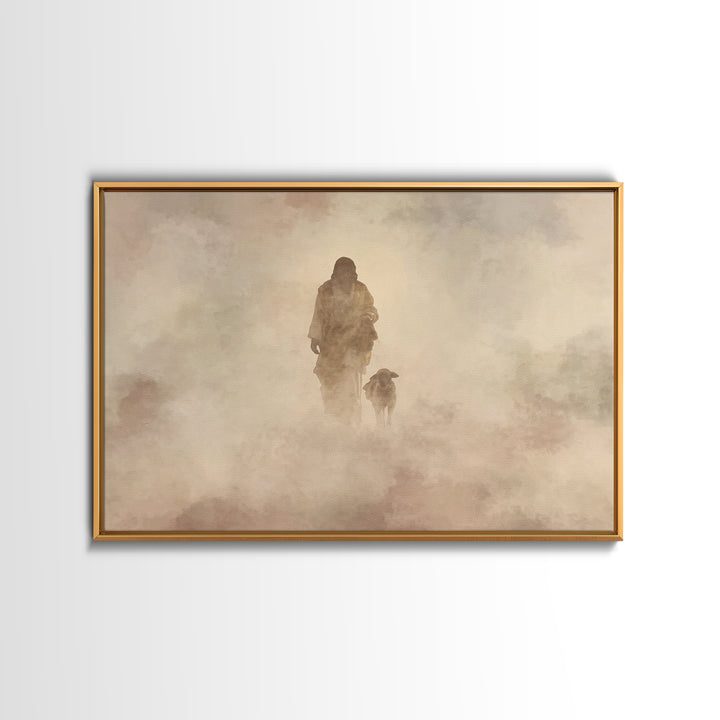 Mists Of Comfort – Framed Canvas Print – Christian Art Painting – Jesus Wall Art – Moody Christian Art – Christian Art Canvas – Large Chris