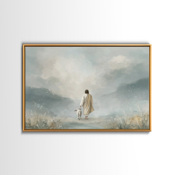 Mountain Haven Grace – Framed Canvas Print – Christian Art Canvas – Jesus Painting – Subtle Christian Art – Christian Wall Art – Christmas