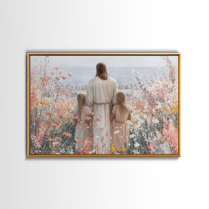 Valley Of Peace | Framed Canvas Print | Christian Wall Art | Jesus Painting | Christian Art Canvas | Christian Art Gift | Subtle Christian