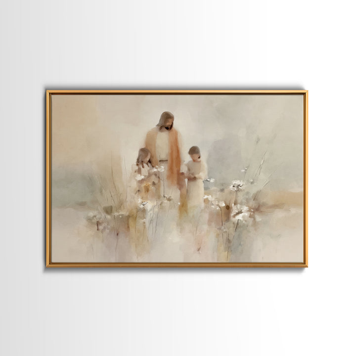 Blooming Promise – Framed Canvas Print – Christian Art Canvas – Jesus Painting – Christian Wall Art – Modern Christian Painting – Christian