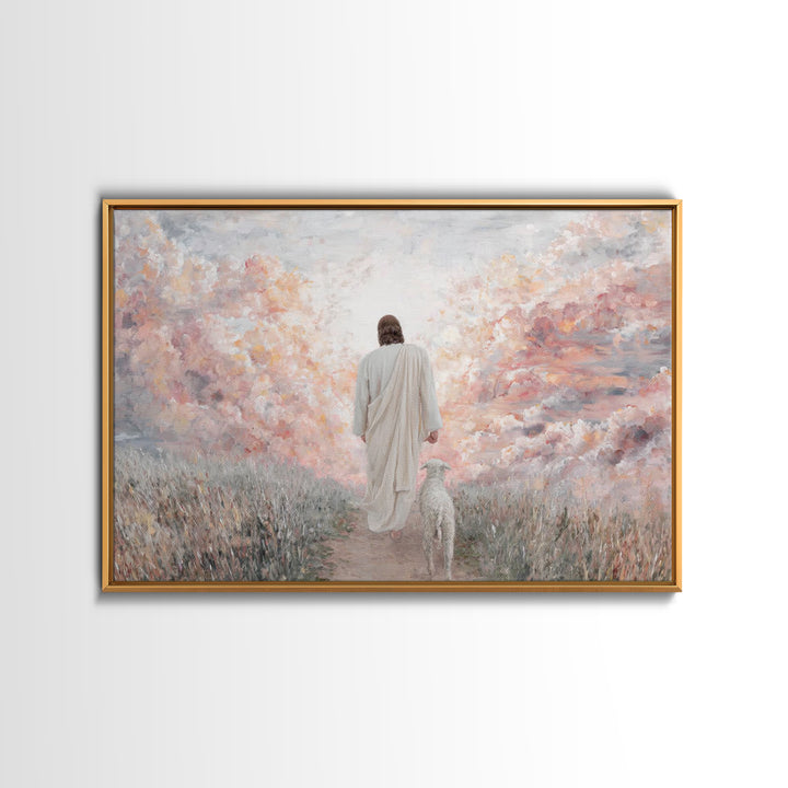 Path Of Peace | Framed Canvas Print | Jesus Wall Art | Christian Art Canvas | Christian Decor | Modern Christian Art | Christmas Art