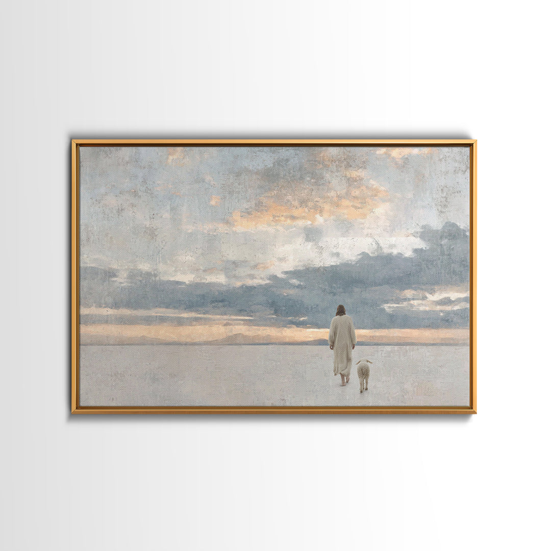 Eternal Horizon – Framed Canvas Print – Modern Christian Art – Christian Art Canvas – Jesus Painting – Christian Decoration – Christmas Art